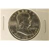 Image 1 : 1958 SILVER FRANKLIN HALF DOLLAR BRILLIANT UNC