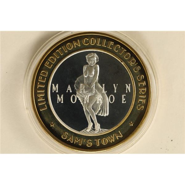 CASINO $10 SILVER TOKEN (UNC)  MARILYN MONROE 