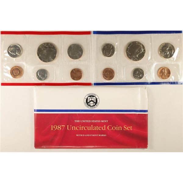 1987 US MINT SET (UNC) P/D (WITH ENVELOPE)