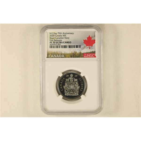 2020 CANADA 50 CENT NGC PF70 ULTRA CAMEO ROYAL