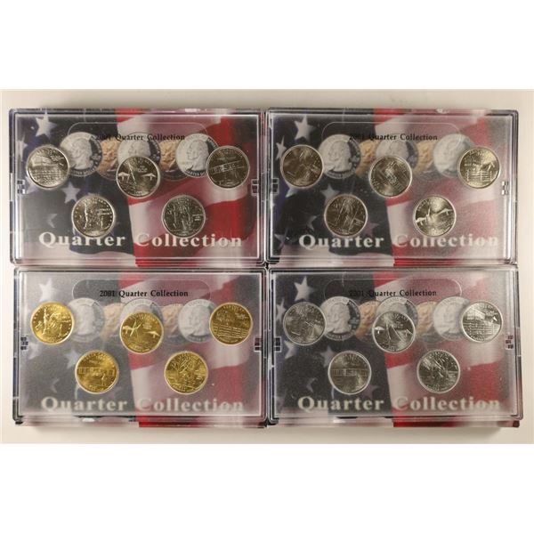 2001 US 50 STATE QUARTERS SETS WITH BOXES