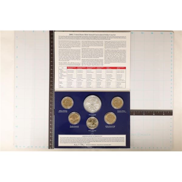 2013 US ANNUAL UNC DOLLAR SET CONTAINS: ASE (W) &