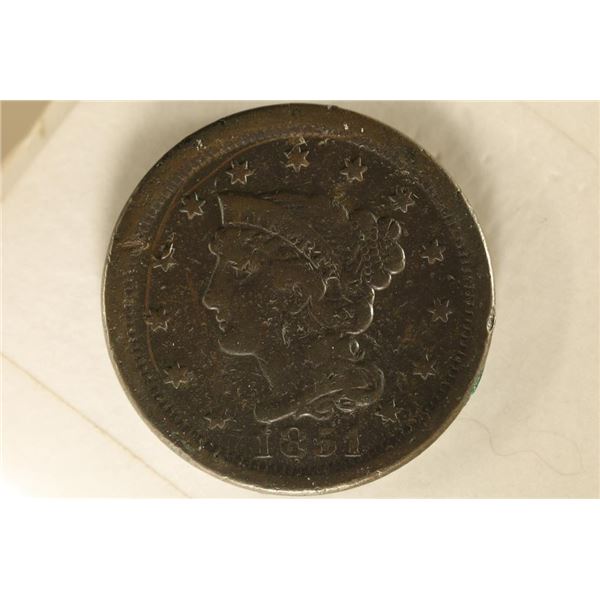 1851 US LARGE CENT (FINE)