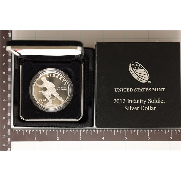 2012-W INFANTRY SOLDIER PROOF SILVER DOLLAR