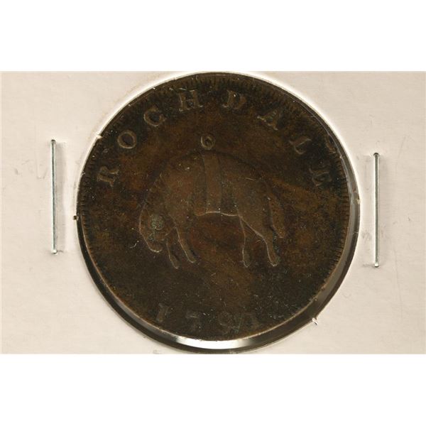 1791 ROCHDALE HALF PENNY CONDER TOKEN