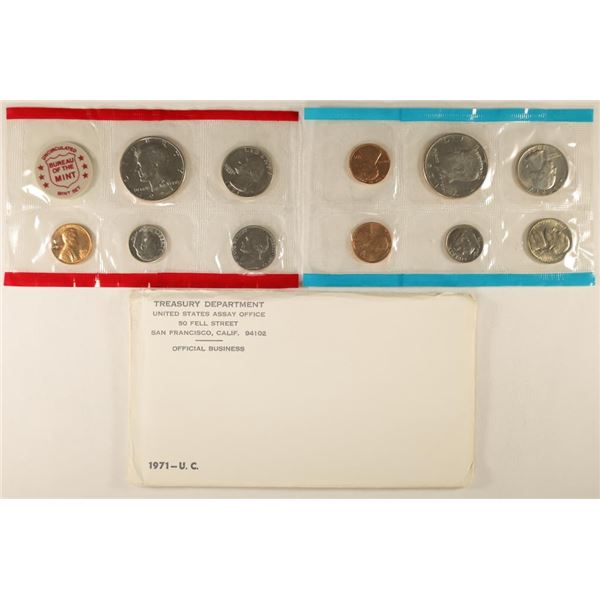 1971 US MINT SET (UNC) P/D/S (WITH ENVELOPE)