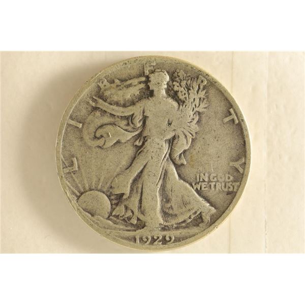 1929-S SILVER WALKING LIBERTY HALF DOLLAR