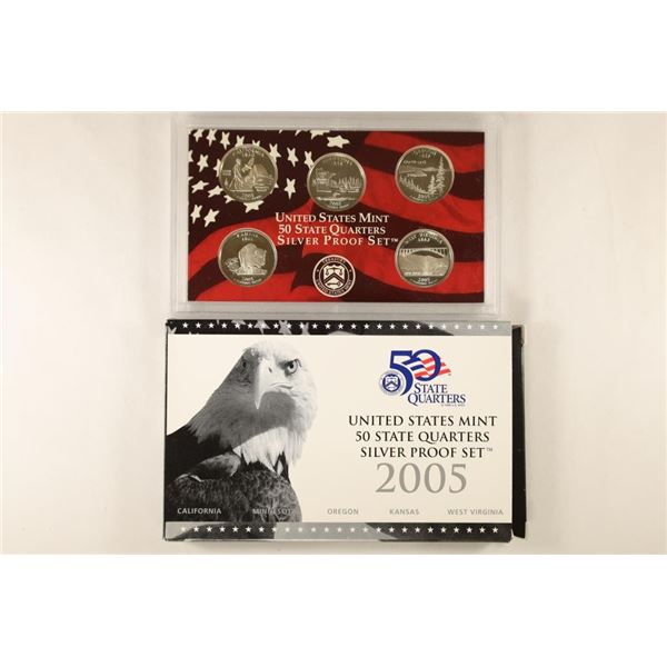 2005 SILVER US 50 STATE QUARTERS PROOF SET