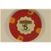 Image 2 : $5 GOLD STRIKE CASINO CHIP. JEAN, NEVEDA