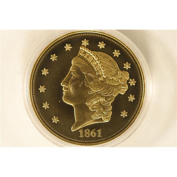 2003 24KT GOLD LAYERED 1861 DOUBLE EAGLE REPLICA