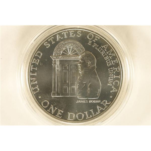 1992-D US SILVER UNC DOLLAR "WHITE HOUSE"