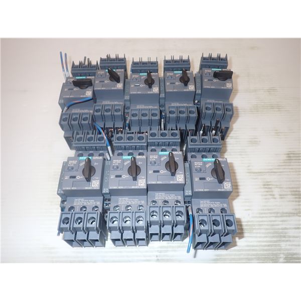 Lot of (9) Siemens #3RV2811-1DD10 / 3RV2901-2A Contactors