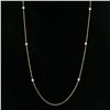 Image 2 : NEW 14K Yellow Gold .12 ctw Bezel Set Round Diamond by the Yard 16" Chain Neckla