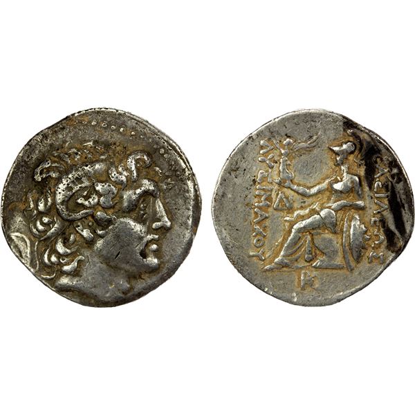 THRACIAN KINGDOM: Lysimachos, 305-281 BC, AR tetradrachm (17.09g), Uncertain Mint, VF