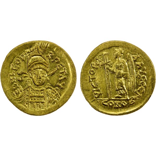 ROMAN EMPIRE: Leo I, 457-474 AD, AV solidus (4.42g), Constantinople, lustrous EF-AU