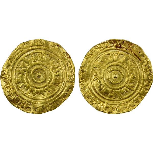 FATIMID: al-'Aziz, 975-996, AV dinar (3.93g), Misr, AH382, VF