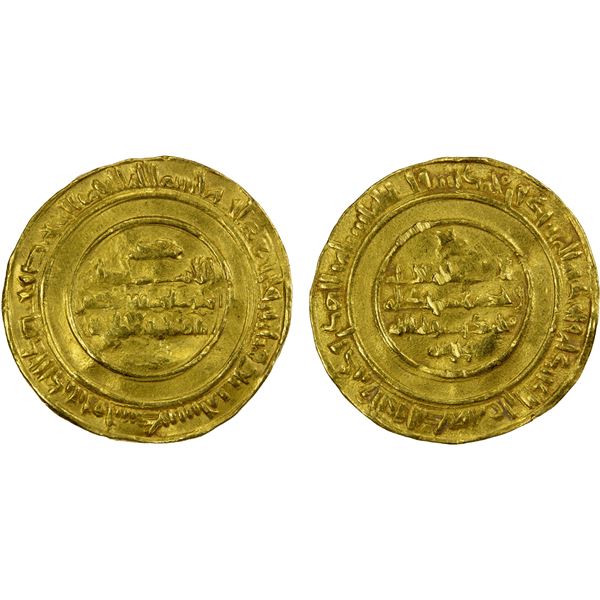 FATIMID: al-Mustansir, 1036-1094, AV dinar (4.08g), Filastin (Palestine), AH436, F-VF