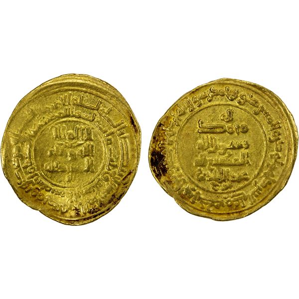 SAMANID: 'Abd al-Malik I, 954-961, AV dinar (3.77g), Amul, AH346, VF