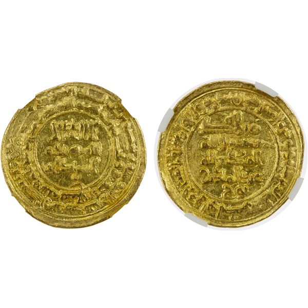 SAMANID: 'Abd al-Malik I, 954-961, AV dinar (4.09g), Amul, AH347, NGC MS62