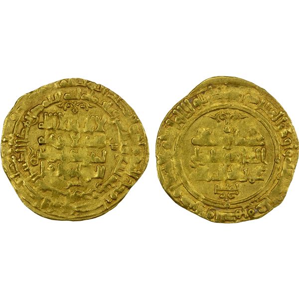 GHAZNAVID: Mahmud, 999-1030, AV dinar (3.71g), Nishapur, AH399, EF