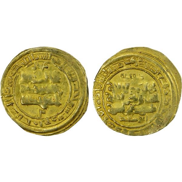 GHAZNAVID: Mas'ud I, 1030-1041, AV dinar (3.53g), Herat, AH431, VF