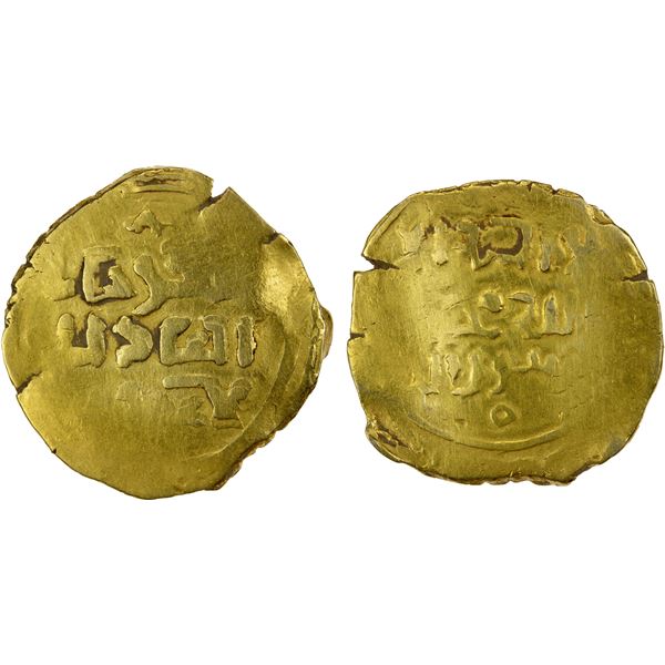 GREAT MONGOLS: Chingiz Khan, 1206-1227, AV dinar (4.72g) (Bukhara), ND, VF