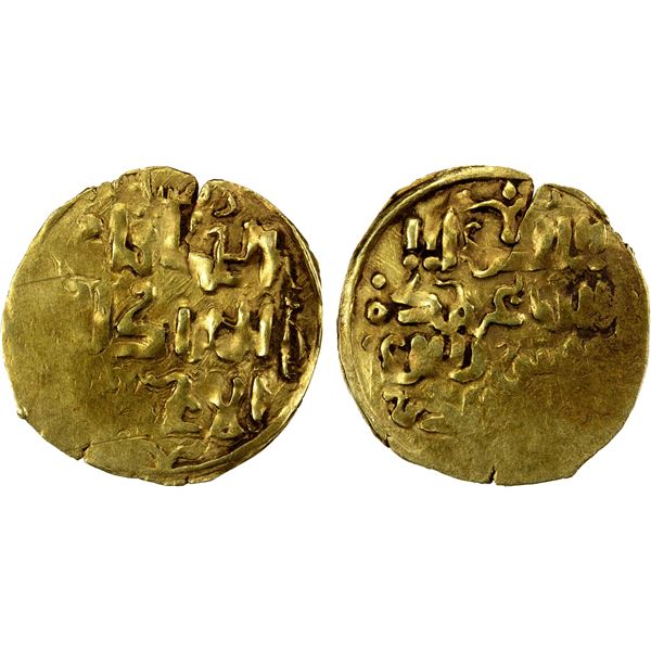GREAT MONGOLS: Anonymous, ca. 1220s-1230s, AV dinar (1.96g), Dihistan, ND, VF