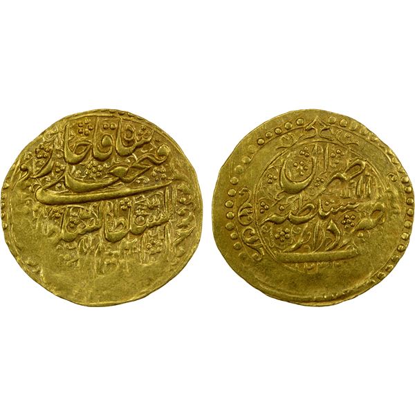 QAJAR: Fath 'Ali Shah, 1797-1834, AV dinar (4.62g), Tehran, AH1232, VF-EF