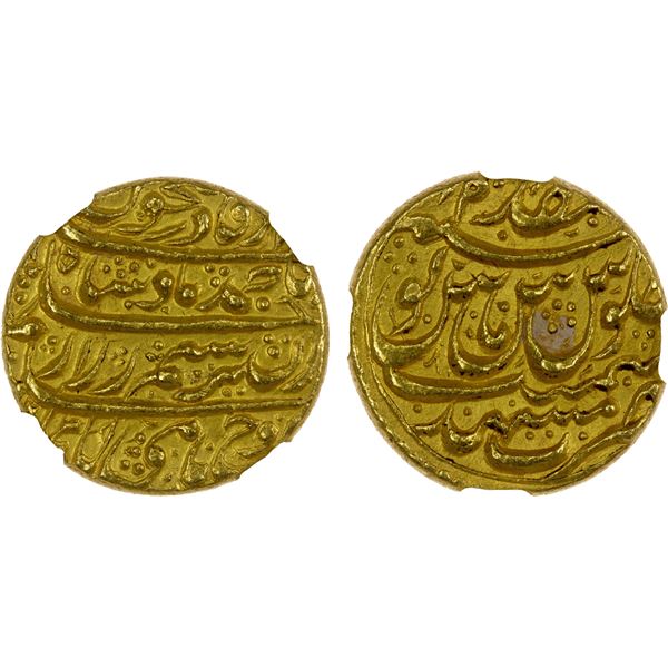 DURRANI: Ahmad Shah, 1747-1772, AV mohur (11.00g), Mashhad, year 9, NGC MS63