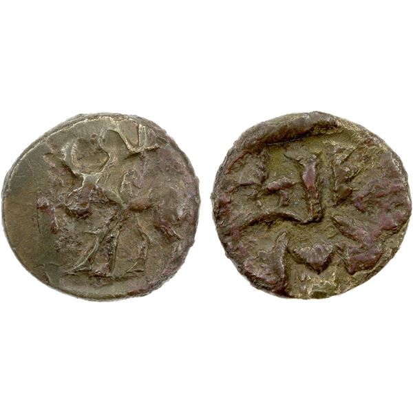 PANCHALAS OF AHICHCHHATRA: Rajnyah Bhanumitra, ca. 200 AD, AE unit (1.49g), VF-EF