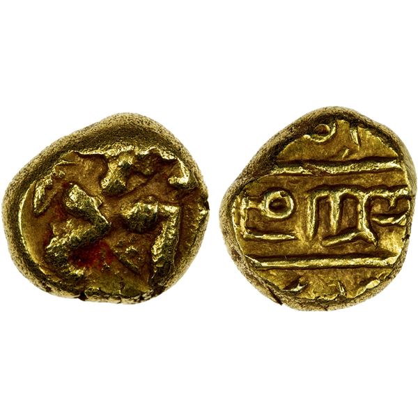 CHALUKYAS: Somesvara, ca. 1181-1189, AV pagoda (3.38g), EF