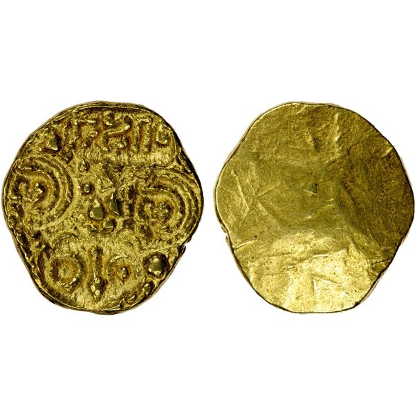 NELLORE: Telugu Chodas, 13th century, AV pagoda (3.35g), AU