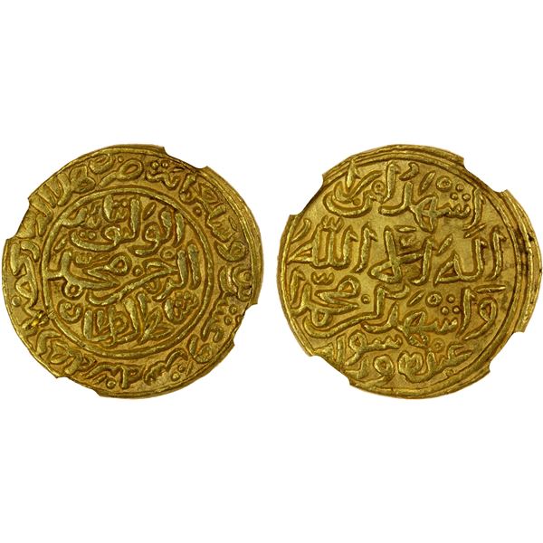 DELHI: Muhammad III b. Tughluq, 1325-1351, AV tanka (12.81g), Delhi, AH726, NGC AU details