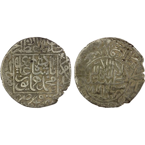 MUGHAL: Humayun, 1530-1556, AR shahrukhi (4.72g), Lahore, AH962, VF