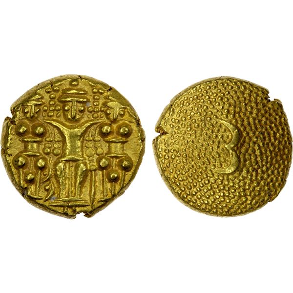 ARCOT: Muhammad Ali, 1751-1795, AV pagoda (3.40g), ND (ca. 1790), choice AU