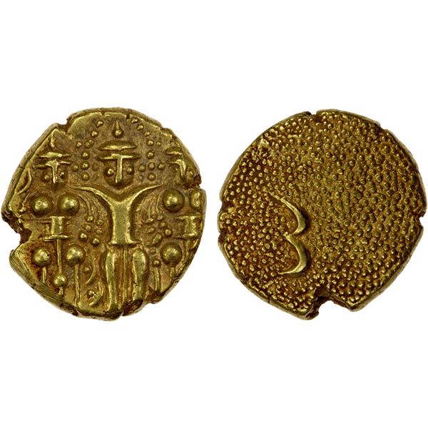 ARCOT: Muhammad Ali, 1751-1795, AV pagoda (3.44g), ND (ca. 1790), EF-AU