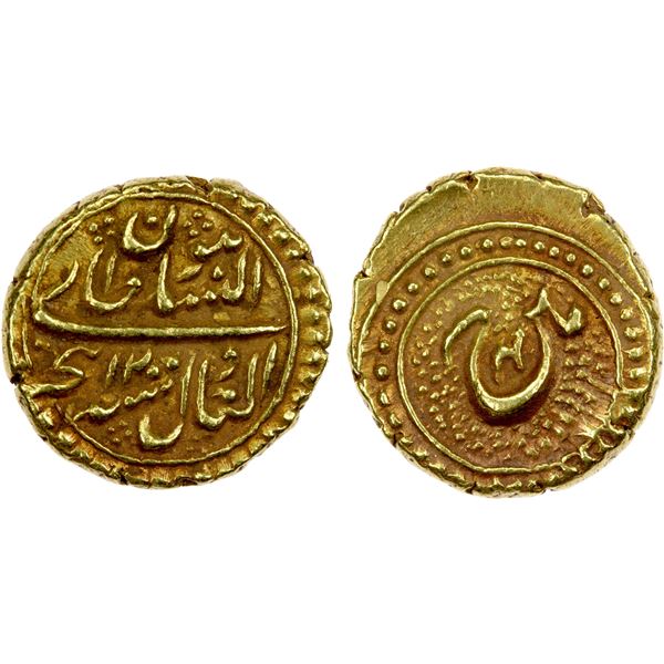 MYSORE: Tipu Sultan, 1782-1799, AV pagoda (3.41g), Patan, AH1200 year 4, choice EF-AU