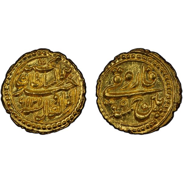 MYSORE: Tipu Sultan, 1782-1799, AV pagoda (faruqi) (3.43g), Patan, AM1219 year 9, PCGS MS66