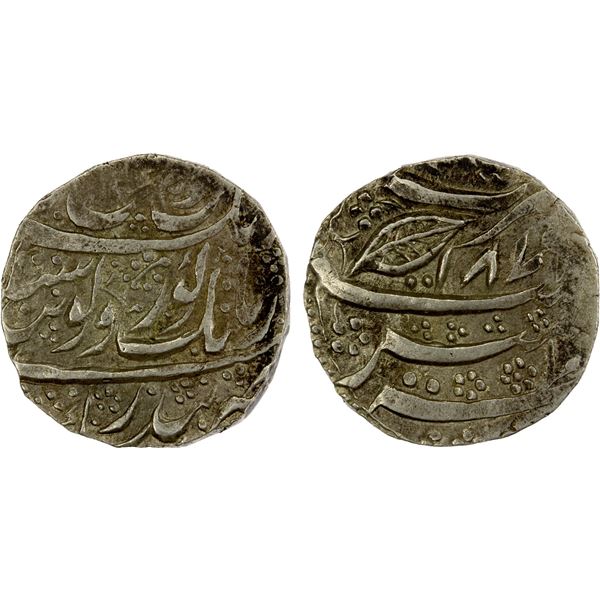 SIKH EMPIRE: AR rupee (11.03g), Kashmir, VS1876, bold VF
