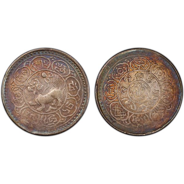 TIBET: AR 5 sho, Dode Mint, BE15-47 (1913), PCGS XF45