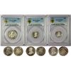 Image 1 : CEYLON: George V, 1911-1936, SPECIMEN SET of 3 coins, 1913