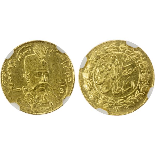 IRAN: Muzaffar al-Din Shah, 1896-1907, AV toman, Tehran, AH1319, NGC MS62