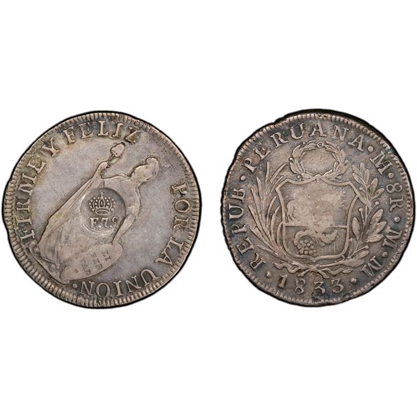 PHILIPPINES: Fernando VII, 1808-1833, AR 8 reales, ND (1832-34), PCGS VF details