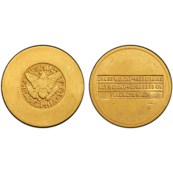 SAUDI ARABIA: AV 4 pounds, ND (1945/46), PCGS AU58