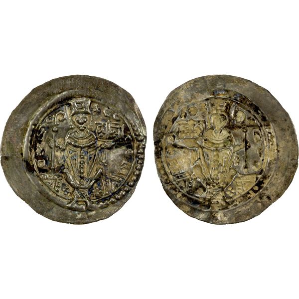 HALBERSTADT: Dietrich von Krosigk, 1180-1193, AR bracteate (0.71g), ND, AU