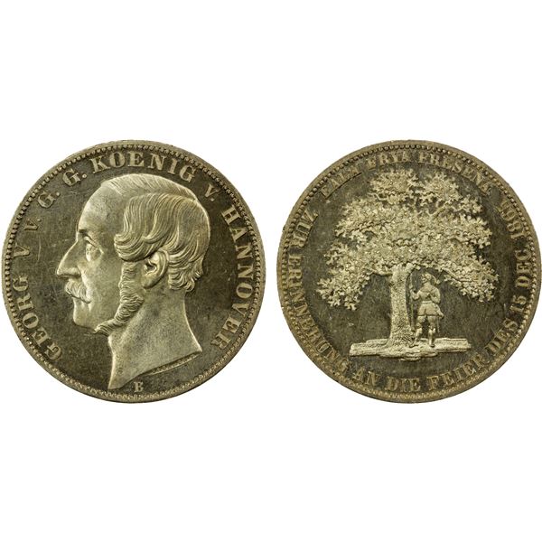 HANNOVER: Georg V, 1851-1866, AR thaler, 1865-B, Unc