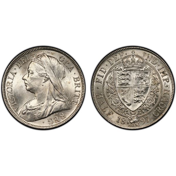 GREAT BRITAIN: Victoria, 1837-1901, AR halfcrown, 1897, PCGS MS63
