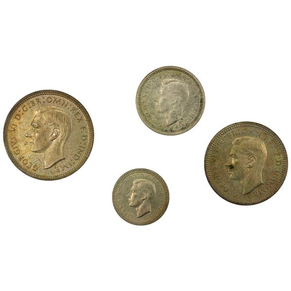 GREAT BRITAIN: George VI, 1936-1952, AR maundy set, 1941, Unc