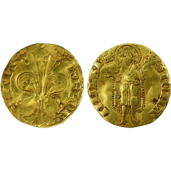 FLORENCE: Giuliano I de' Medici, 1453-1478, AV fiorino d'oro (3.47g), ND (1462), VF