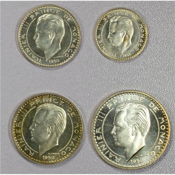 MONACO: Rainier III, 1949-2005, AR specimen set, 1950, Specimen
